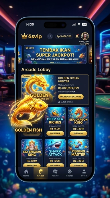 Tampilan aplikasi 6svip dengan beragam pilihan aplikasi.
